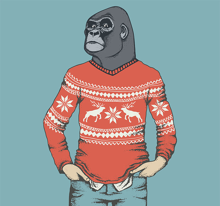 Man in Gorilla Suit by Moonlight